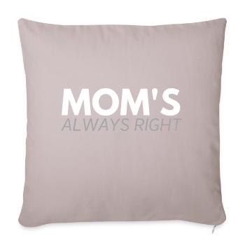MOM's always right - Sofa pillowcase 17,3'' x 17,3'' (45 x 45 cm) - light taupe - Front