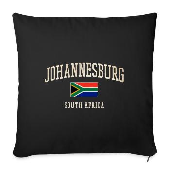 Johannesburg South Africa Vintage - Sofa pillowcase 17,3'' x 17,3'' (45 x 45 cm) - black - Front