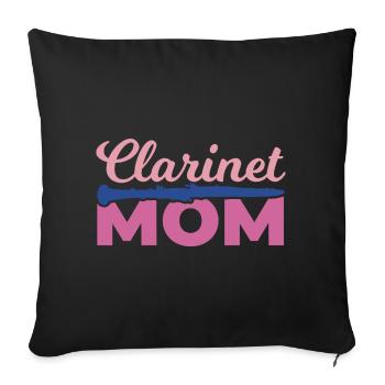 Clarinette Mama - Housse de coussin décorative 45 x 45 cm - noir - Devant