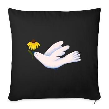 Ukraine, ukrainische Flagge, ukrainische Flagge - Sofakissenbezug 45 x 45 cm - Schwarz - Vorne