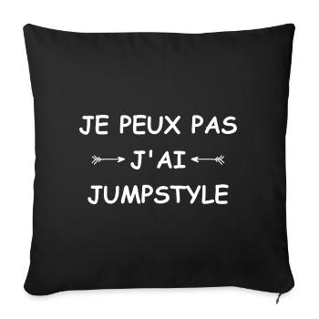 Je peux pas j'ai Jumpstyle - Housse de coussin décorative 45 x 45 cm - noir - Devant