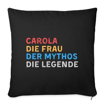 Carola Fau Mythos Legende - Sofakissenbezug 45 x 45 cm - Schwarz - Vorne