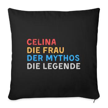 Celina Fau Mythos Legende - Sofakissenbezug 45 x 45 cm - Schwarz - Vorne