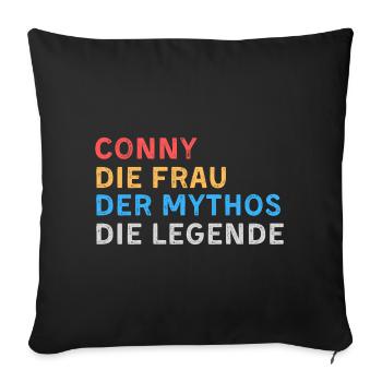 Conny Fau Mythos Legende - Sofakissenbezug 45 x 45 cm - Schwarz - Vorne
