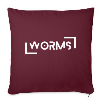 Vers - Housse de coussin décorative 45 x 45 cm - bordeaux - Devant