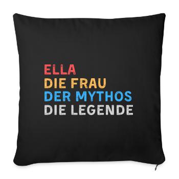 Ella Fau Mythos Legende - Sofakissenbezug 45 x 45 cm - Schwarz - Vorne