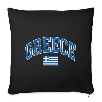 Grèce - Housse de coussin décorative 45 x 45 cm - noir - Devant