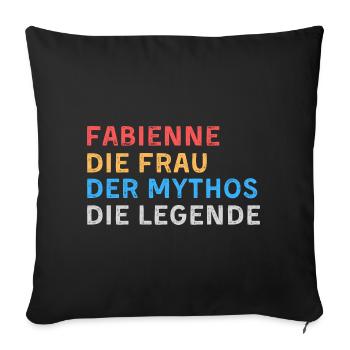 Fabienne Fau Mythos Legende - Sofakissenbezug 45 x 45 cm - Schwarz - Vorne