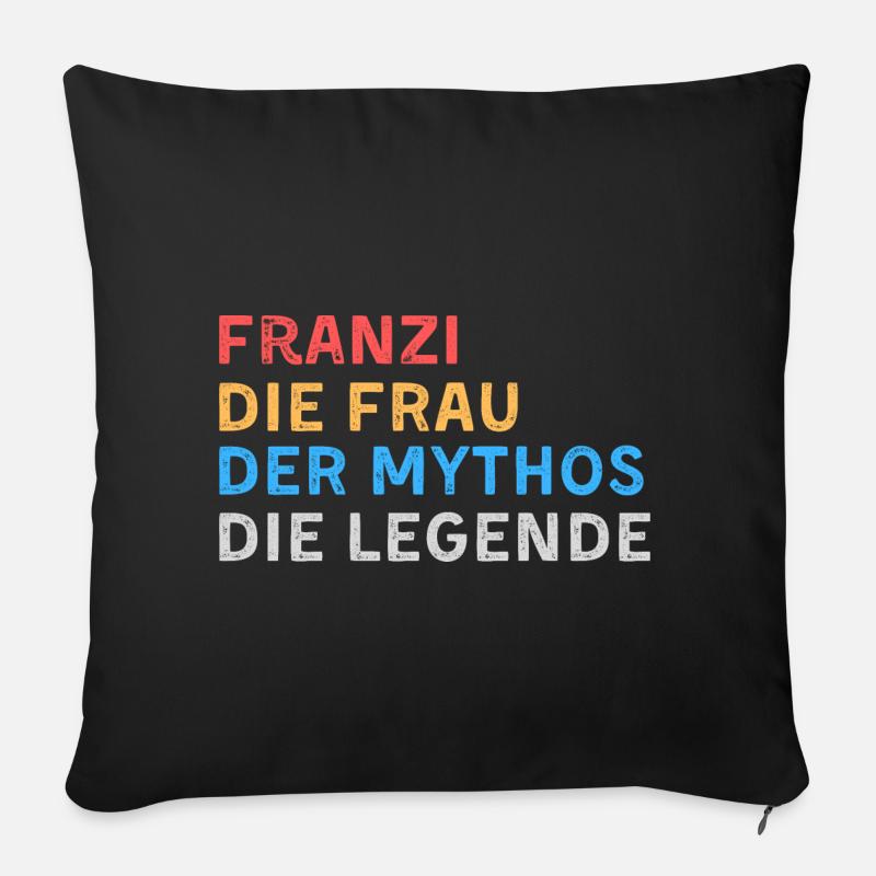 Franzi Fau Mythos Legende - Sofakissenbezug 45 x 45 cm - Schwarz