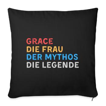 Grace Fau Mythos Legende - Sofakissenbezug 45 x 45 cm - Schwarz - Vorne