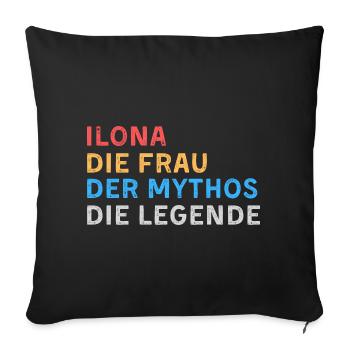 Ilona Fau Mythos Legende - Sofakissenbezug 45 x 45 cm - Schwarz - Vorne