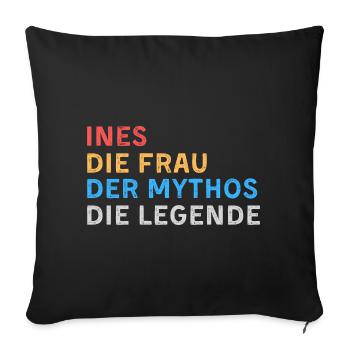 Ines Fau Mythos Legende - Sofakissenbezug 45 x 45 cm - Schwarz - Vorne