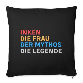 Inken Fau Mythos Legende - Sofakissenbezug 45 x 45 cm - Schwarz - Vorne
