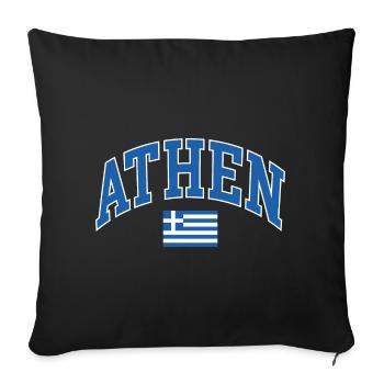 Athen - Sofakissenbezug 45 x 45 cm - Schwarz - Vorne