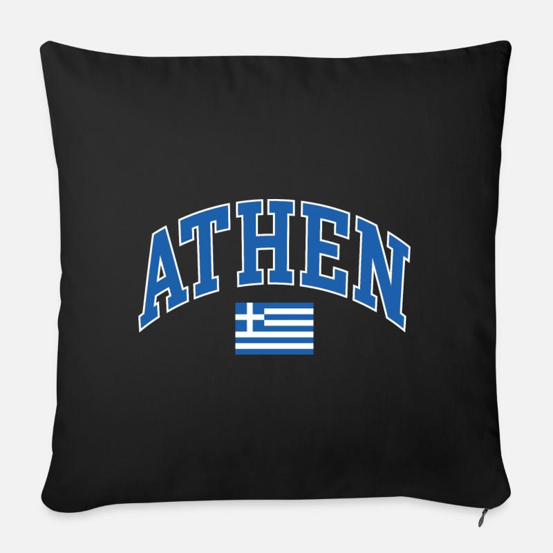 Athen - Sofakissenbezug 45 x 45 cm - Schwarz