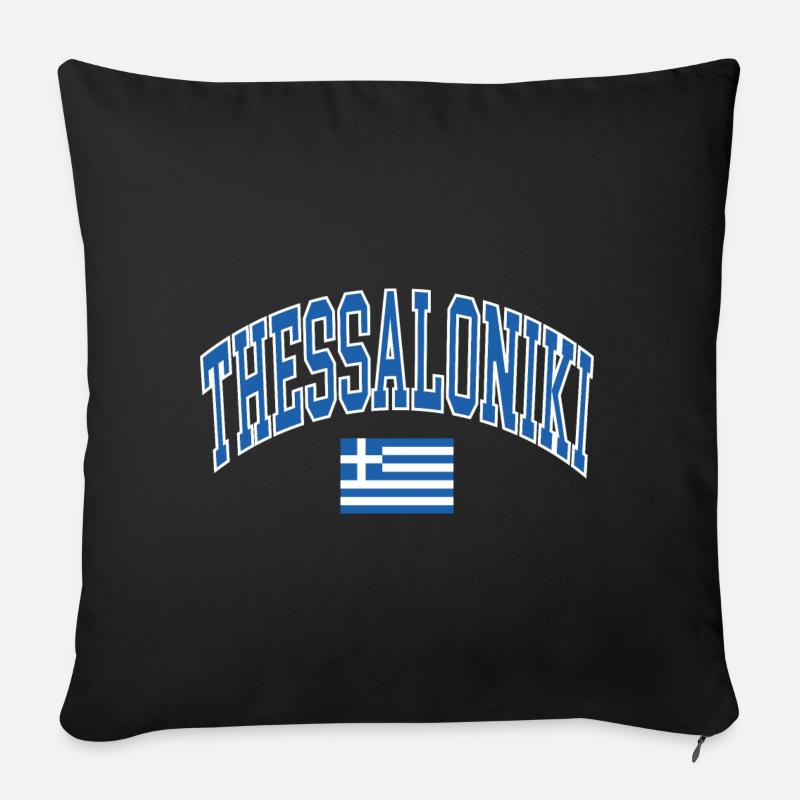 Thessaloniki - Sofakissenbezug 45 x 45 cm - Schwarz