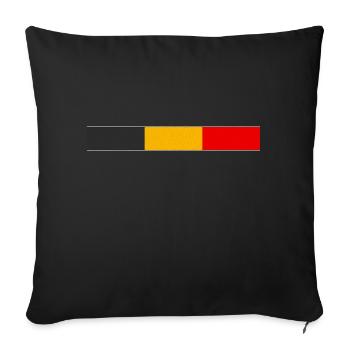 Drapeau belge - Housse de coussin décorative 45 x 45 cm - noir - Devant