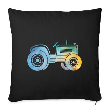 Traktor - Sofakissenbezug 45 x 45 cm - Schwarz - Vorne