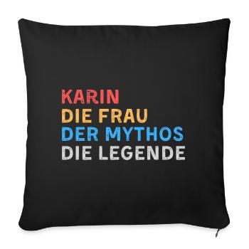 Karin Fau Mythos Legende - Sofakissenbezug 45 x 45 cm - Schwarz - Vorne