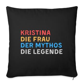 Kristina Fau Mythos Legende - Sofakissenbezug 45 x 45 cm - Schwarz - Vorne