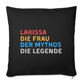 Larissa Fau Mythos Legende - Sofakissenbezug 45 x 45 cm - Schwarz - Vorne
