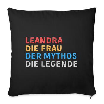 Leandra Fau Mythos Legende - Sofakissenbezug 45 x 45 cm - Schwarz - Vorne