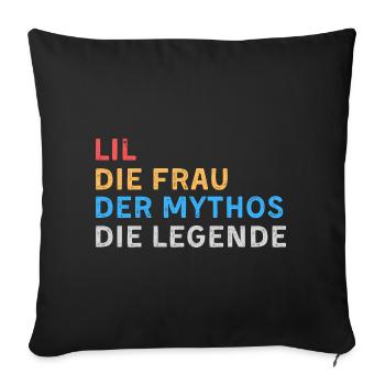 Lil Fau Mythos Legende - Sofakissenbezug 45 x 45 cm - Schwarz - Vorne