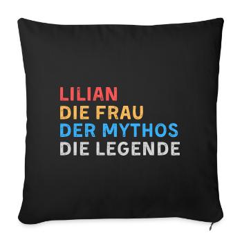 Lilian Fau Mythos Legende - Sofakissenbezug 45 x 45 cm - Schwarz - Vorne