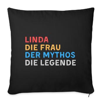 Linda Fau Mythos Legende - Sofakissenbezug 45 x 45 cm - Schwarz - Vorne