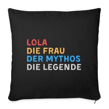 Lola Fau Mythos Legende - Sofakissenbezug 45 x 45 cm - Schwarz - Vorne