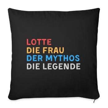 Lotte Fau Mythos Legende - Sofakissenbezug 45 x 45 cm - Schwarz - Vorne