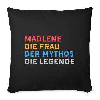 Madlene Fau Mythos Legende - Sofakissenbezug 45 x 45 cm - Schwarz - Vorne