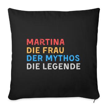 Martina Fau Mythos Legende - Sofakissenbezug 45 x 45 cm - Schwarz - Vorne