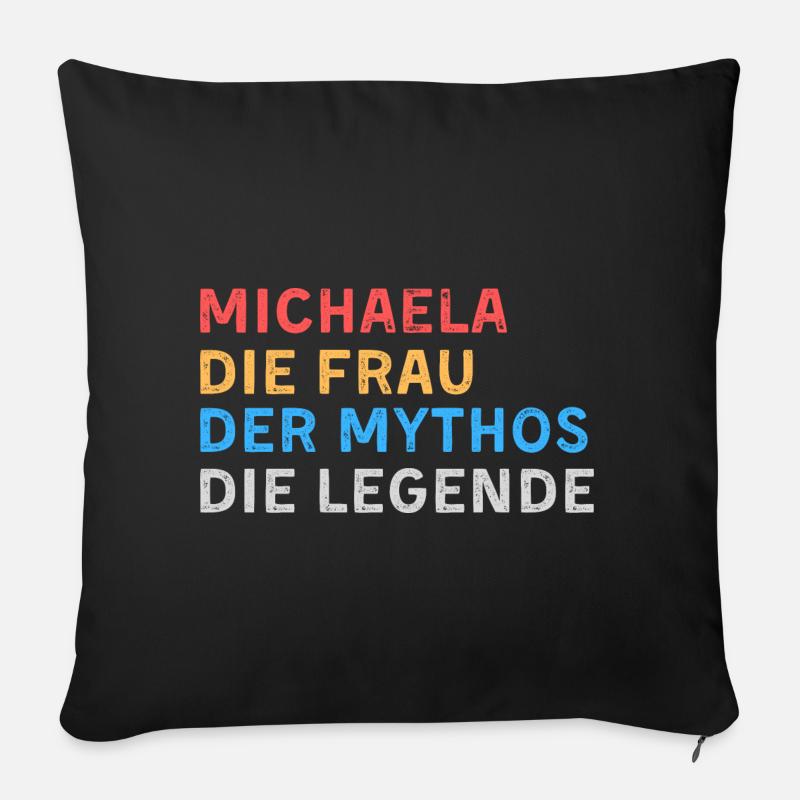 Michaela Fau Mythos Legende - Sofakissenbezug 45 x 45 cm - Schwarz