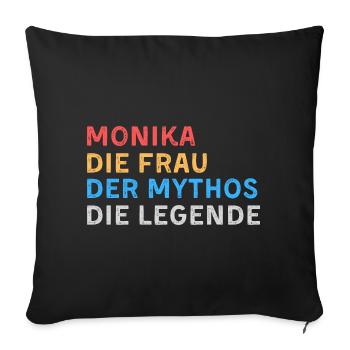 Monika Fau Mythos Legende - Sofakissenbezug 45 x 45 cm - Schwarz - Vorne