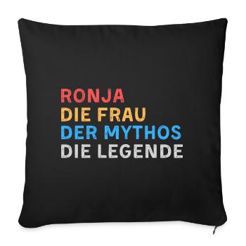 Ronja Fau Mythos Legende - Sofakissenbezug 45 x 45 cm - Schwarz - Vorne