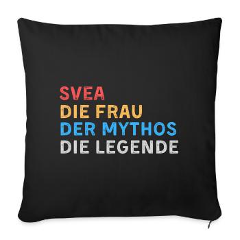 Svea Fau Mythos Legende - Sofakissenbezug 45 x 45 cm - Schwarz - Vorne