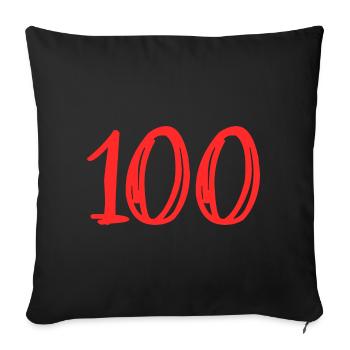 100. 100 JAHRE. 100-JÄHRIGES JUBILÄUM. 100. GEBURTSTAG - Sofakissenbezug 45 x 45 cm - Schwarz - Vorne