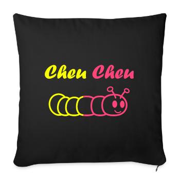 cheu cheu - Housse de coussin décorative 45 x 45 cm - noir - Devant