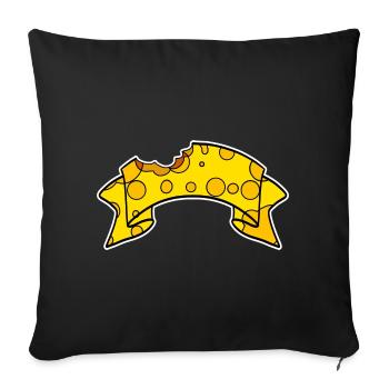 Banner Cheese - Sofa pillowcase 17,3'' x 17,3'' (45 x 45 cm) - black - Front