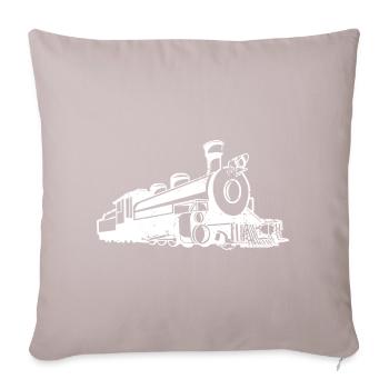 Steam Locomotive Sketch - Sofa pillowcase 17,3'' x 17,3'' (45 x 45 cm) - light taupe - Front