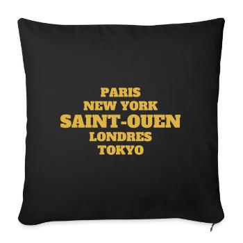 Saint Ouen Style - Unique streets, unique style. - Housse de coussin décorative 45 x 45 cm - noir - Devant