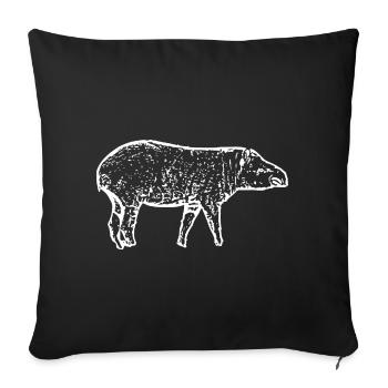 Tapirs - Sofa pillowcase 17,3'' x 17,3'' (45 x 45 cm) - black - Front