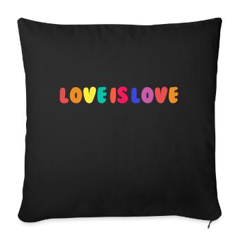 L’amour, c’est l’amour - Housse de coussin décorative 45 x 45 cm - noir - Devant