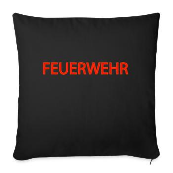 Feuerwehr Design - Sofakissenbezug 45 x 45 cm - Schwarz - Vorne