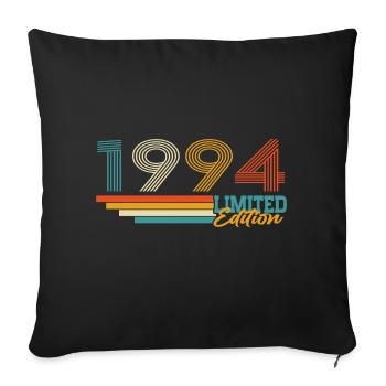 1994 Vintage Born Birthday Gift - Sofa pillowcase 17,3'' x 17,3'' (45 x 45 cm) - black - Front