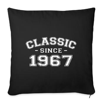 Vintage 1967 cadeau d’anniversaire 1967 classique - Housse de coussin décorative 45 x 45 cm - noir - Devant