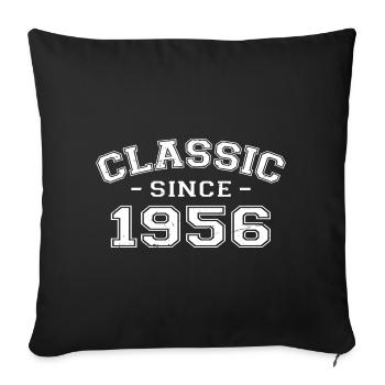 Vintage 1956 cadeau d’anniversaire 1956 classique - Housse de coussin décorative 45 x 45 cm - noir - Devant
