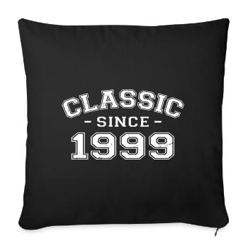 Vintage 1999 cadeau d’anniversaire 1999 classique - Housse de coussin décorative 45 x 45 cm - noir - Devant