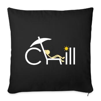 Chill - Sofa pillowcase 17,3'' x 17,3'' (45 x 45 cm) - black - Front